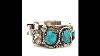 RARE Zuni JUAN de DIOS Cast Coin Silver BLUE MORENCI TURQUOISE Cuff BRACELET